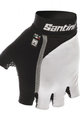 SANTINI Fingerlose Fahrradhandschuhe - GEL MANIA - Schwarz/Weiß