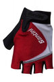 SANTINI Fingerlose Fahrradhandschuhe - STUDIO - Schwarz/Rot