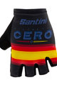 SANTINI Fingerlose Fahrradhandschuhe - LA VUELTA 2019 - Schwarz/Rot/Gelb