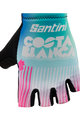 SANTINI Fingerlose Fahrradhandschuhe - LA VUELTA 2019 - Hellblau/Weiß/Rosa