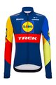 SANTINI Langarm Fahrradtrikot für den Winter - LIDL TREK 2024 - Gelb/Rot/Blau