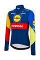 SANTINI Langarm Fahrradtrikot für den Winter - LIDL TREK 2024 - Gelb/Rot/Blau