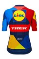 SANTINI Kurzarm Fahrradtrikot - LIDL TREK 2024 LADY - Blau/Gelb/Rot