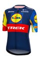 SANTINI Kurzarm Fahrradtrikot - LIDL TREK 2024 LADY - Blau/Gelb/Rot