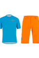 SANTINI MTB Radtrikot und Hose - SASSO MTB - Türkis/Orange