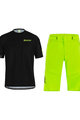 SANTINI MTB Radtrikot und Hose - SASSO MTB - Grün/Schwarz