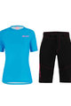 SANTINI MTB Radtrikot und Hose - SASSO MTB LADY - Türkis/Schwarz