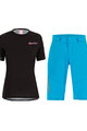 SANTINI MTB Radtrikot und Hose - SASSO MTB LADY - Schwarz/Türkis