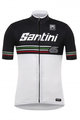 SANTINI Kurzarm Fahrradtrikot - BEAT - Schwarz/Weiß