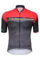 SANTINI Kurzarm Fahrradtrikot - SLEEK PLUS - Schwarz/Rot