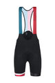 SANTINI Kurze Fahrradhose mit Trägern - LA VUELTA 2018 - Blau/Rot/Schwarz