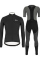 SANTINI Radtrikot und Hose für den Winter - COLORE WINTER - Schwarz/Grau