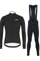 SANTINI Radtrikot und Hose für den Winter - COLORE WINTER II - Schwarz
