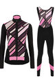 SANTINI Radtrikot und Hose für den Winter - CORAL R. LADY WINTER - Rosa/Schwarz