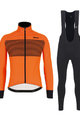 SANTINI Fahrradjacke und Hose für den Winter - COLORE WINTER III - Schwarz/Orange