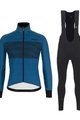 SANTINI Fahrradjacke und Hose für den Winter - COLORE WINTER III - Blau/Schwarz