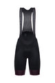 SANTINI Kurze Fahrradhose mit Trägern - SCATTO  - Schwarz/bordeaux
