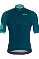 SANTINI Kurzarm Fahrradtrikot - KARMA MILLE - Blau/Grün