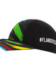 SANTINI Fahrradmütze - UCI WC FLANDERS 2021 - Schwarz/Regenbogen