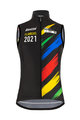 SANTINI Fahrradweste - UCI WC FLANDERS 2021 - Regenbogen/Schwarz