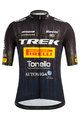 SANTINI Kurzarm Fahrradtrikot - TREK PIRELLI 2021 - Schwarz/Weiß/Gelb