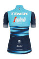 SANTINI Kurzarm Fahrradtrikot - TREK 2021 LADY - Weiß/Blau