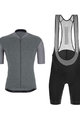 SANTINI Kurzarm Radtrikot und Shorts - COLORE - Grau/Schwarz