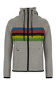 SANTINI Fahrrad-Kapuzenpullover - UCI RAINBOW - Grau