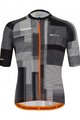 SANTINI Kurzarm Radtrikot und Shorts - KARMA KINETIC - Schwarz/Weiß/Orange