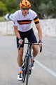 SANTINI Kurzarm Fahrradtrikot - SLEEK BENGAL - Orange/Schwarz/Weiß