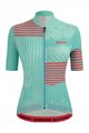 SANTINI Kurzarm Radtrikot und Shorts - GIADA OPTIC LADY - Schwarz/Blau/Rosa