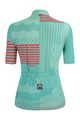 SANTINI Kurzarm Radtrikot und Shorts - GIADA OPTIC LADY - Schwarz/Blau/Rosa