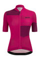 SANTINI Kurzarm Radtrikot und Shorts - GIADA OPTIC LADY - Rosa/Schwarz