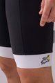 SANTINI Kurze Fahrradhose mit Trägern - TOUR DE FRANCE 2022 - Weiß/Schwarz