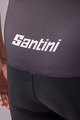 SANTINI Kurze Fahrradhose mit Trägern - TOUR DE FRANCE 2022 - Weiß/Rot/Schwarz