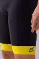 SANTINI Kurze Fahrradhose mit Trägern - TOUR DE FRANCE 2022 - Gelb/Schwarz