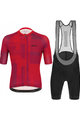 SANTINI Kurzarm Radtrikot und Shorts - KARMA KINETIC - Schwarz/Rot