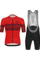 SANTINI Kurzarm Radtrikot und Shorts - TONO PROFILO - Rot/Schwarz