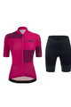 SANTINI Kurzarm Radtrikot und Shorts - GIADA OPTIC LADY - Rosa/Schwarz