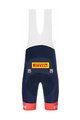 SANTINI Kurze Fahrradhose mit Trägern - TREK SEGAFREDO 2022 FAN LINE - Rosa/Blau