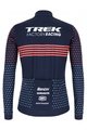 SANTINI Langarm Fahrradtrikot für den Winter - TREK 2022 FACTORY RACING CX WINTER - Rosa/Blau