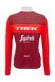 SANTINI Langarm Fahrradtrikot für den Winter - TREK SEGAFREDO 2023 WINTER - Rot/Weiß