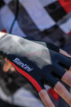 SANTINI Fingerlose Fahrradhandschuhe - X IRONMAN VIS - Schwarz/Rot