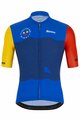 SANTINI Kurzarm Fahrradtrikot - NIBALI SQUALO - Rot/Blau/Gelb