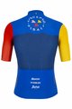 SANTINI Kurzarm Fahrradtrikot - NIBALI SQUALO - Rot/Blau/Gelb