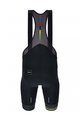 SANTINI Kurze Fahrradhose mit Trägern - UCI RAINBOW 2024 - Schwarz/Regenbogen