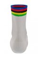 SANTINI Klassische Fahrradsocken - UCI RAINBOW - Weiß/Regenbogen