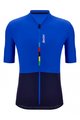 SANTINI Kurzarm Fahrradtrikot - UCI RIGA - Blau/Schwarz