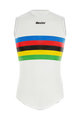 SANTINI Ärmelloses Fahrrad-Shirt - UCI RAINBOW - Weiß/Regenbogen