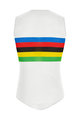 SANTINI Ärmelloses Fahrrad-Shirt - UCI RAINBOW - Weiß/Regenbogen